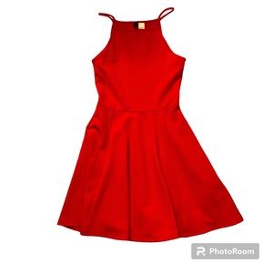 H&M, Red A-Line Dress, Size: 4